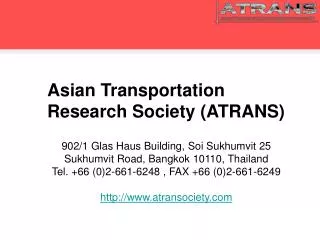 Asian Transportation Research Society (ATRANS)