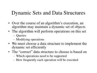 Dynamic Sets and Data Structures