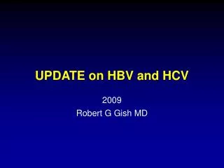 UPDATE on HBV and HCV