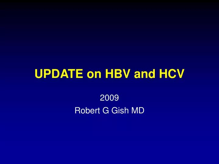 update on hbv and hcv