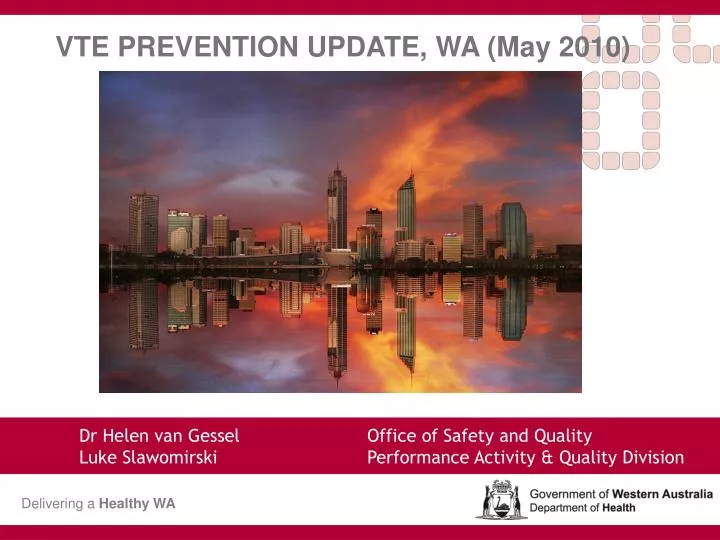 vte prevention update wa may 2010