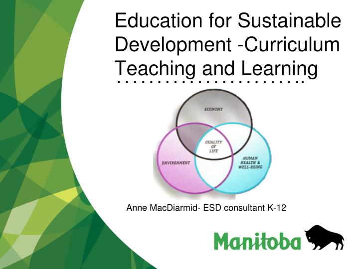 education for sustainable development curriculum teaching and learning