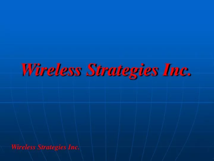 wireless strategies inc