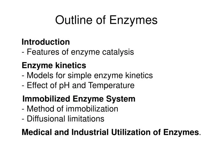 outline of enzymes
