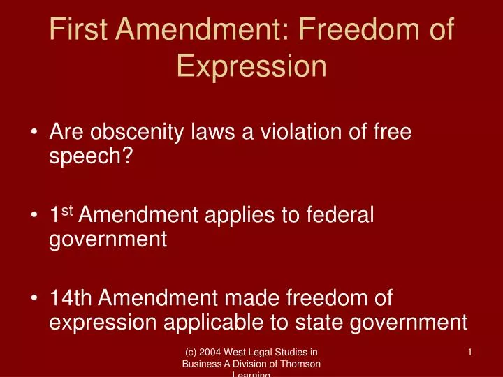 first amendment freedom of expression