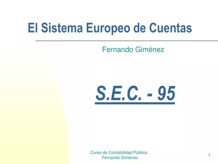 el sistema europeo de cuentas