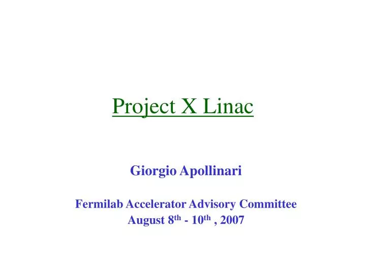 project x linac