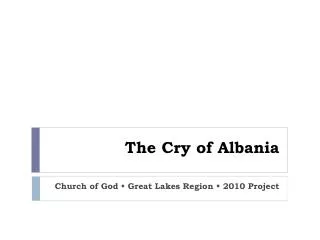 The Cry of Albania