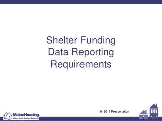 Shelter Funding Data Reporting Requirements