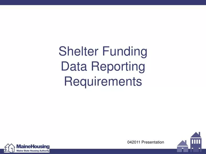 shelter funding data reporting requirements