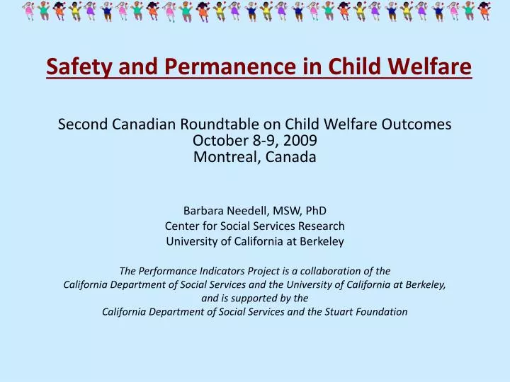 safety and permanence in child welfare