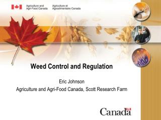 Weed Control and Regulation