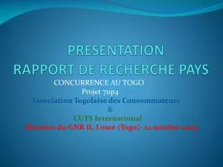 presentation rapport de recherche pays