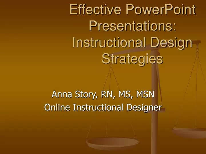 effective powerpoint presentations instructional design strategies