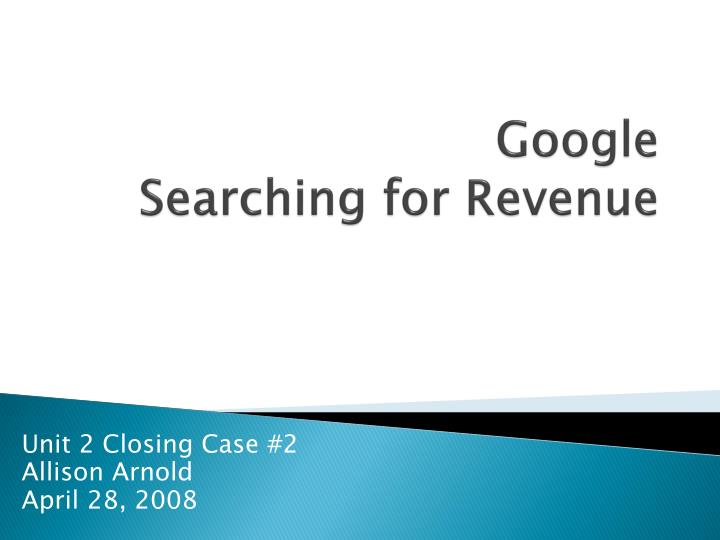 google searching for revenue
