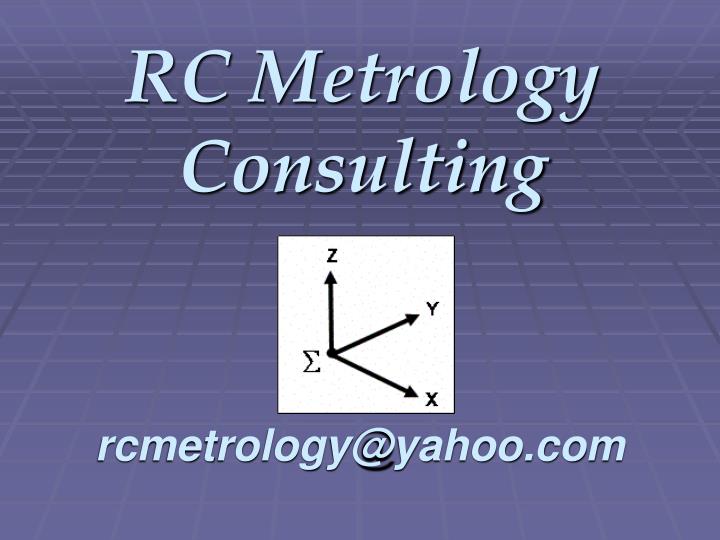 rc metrology consulting