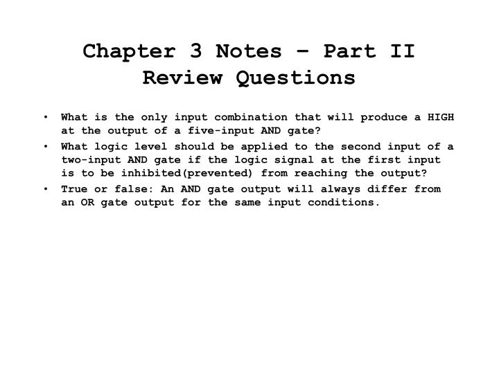 chapter 3 notes part ii review questions