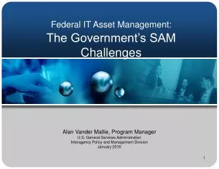 Federal IT Asset Management: The Government’s SAM Challenges