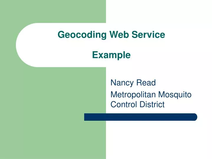 geocoding web service example
