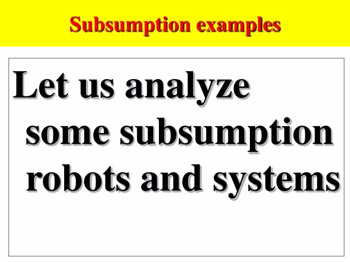 subsumption examples