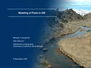 Modeling of Flows in GIS