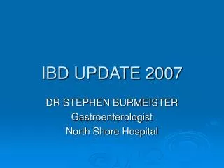 IBD UPDATE 2007