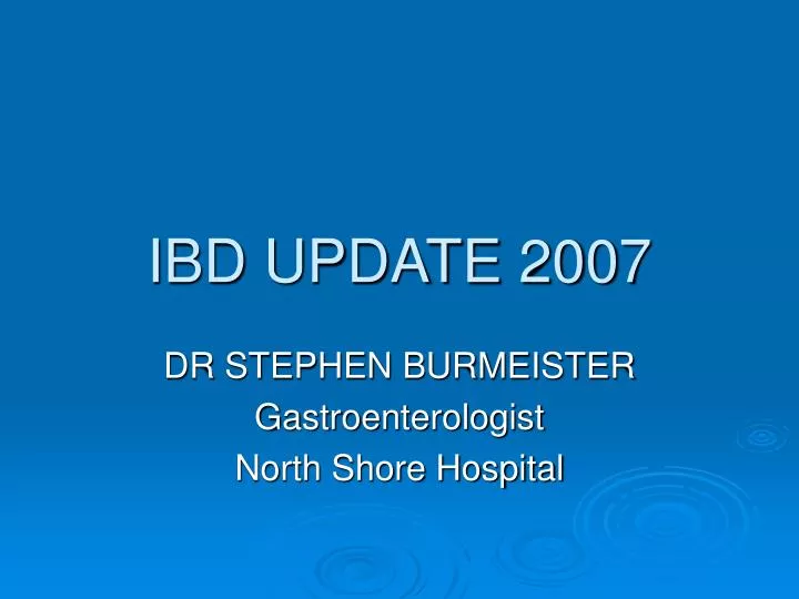 ibd update 2007