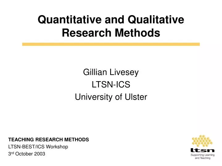 quantitative and qualitative research methods