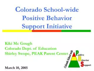 C olorado School-wide Positive Behavior Support Initiative