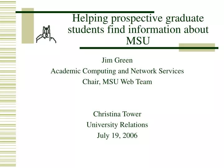 helping prospective graduate students find information about msu
