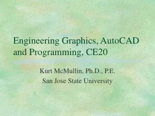 Engineering Graphics, AutoCAD and Programming, CE20