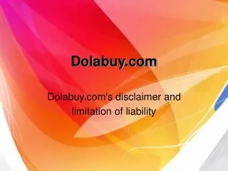 Dolabuy.com's disclaimer