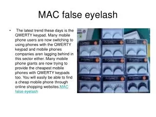 MAC false eyelash
