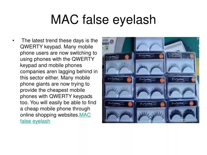 mac false eyelash