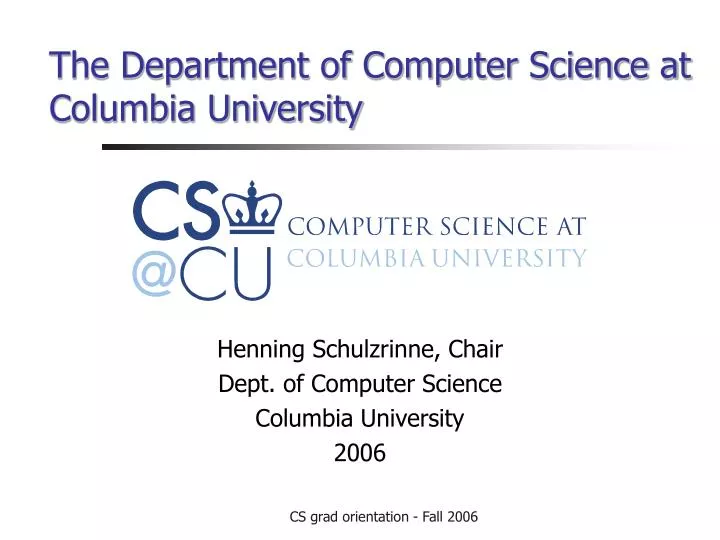the department of computer science at columbia university