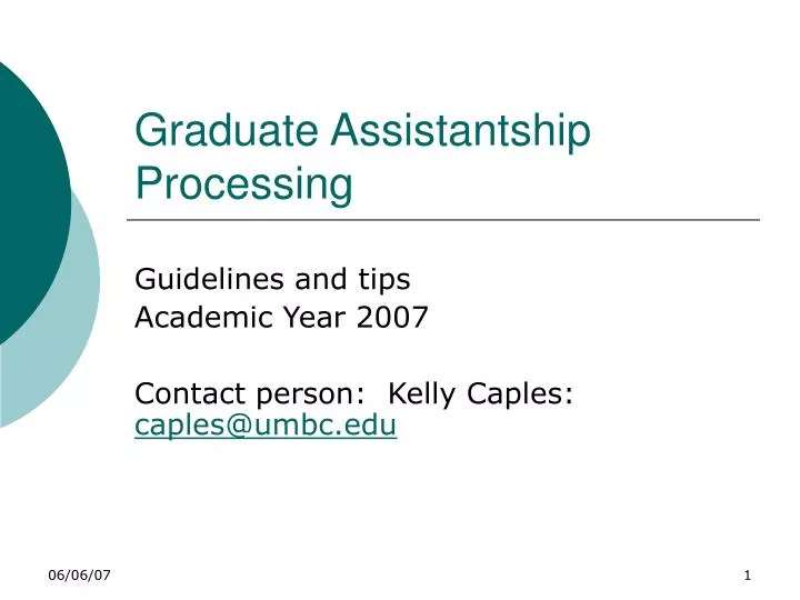 graduate assistantship processing
