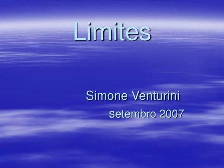 limites simone venturini s etembro 2007