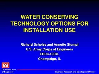 WATER CONSERVING TECHNOLOGY OPTIONS FOR INSTALLATION USE