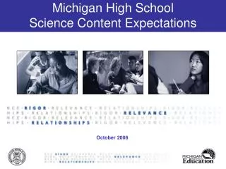 Michigan High School Science Content Expectations