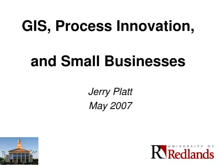 gis process innovation and small businesses