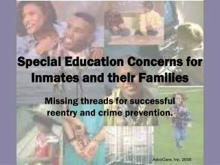 Special Education Concerns for Inmates and their Families