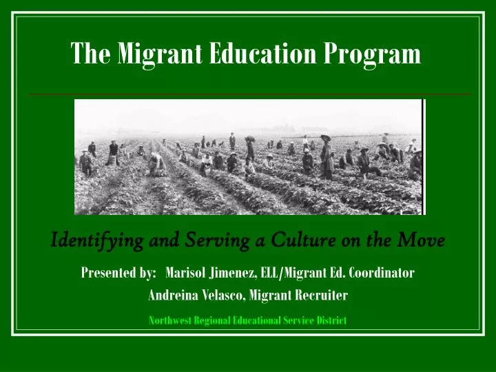 the migrant education program