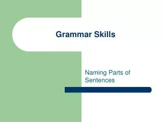 grammar skills