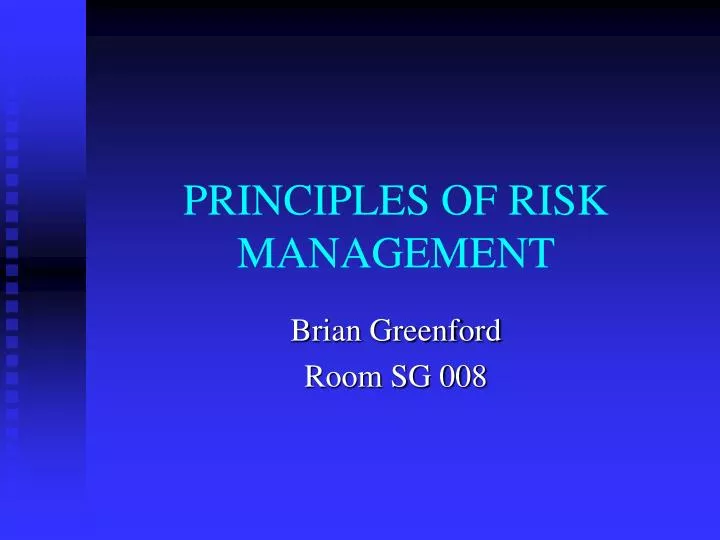principles of risk management