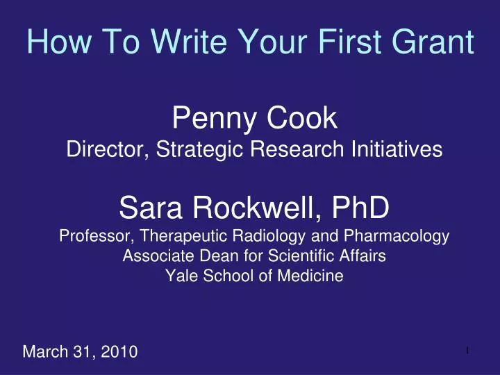how to write your first grant