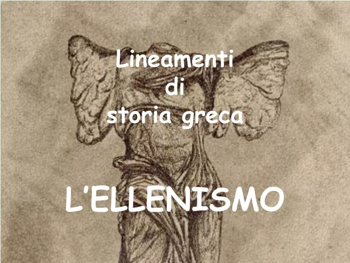 lineamenti di storia greca l ellenismo