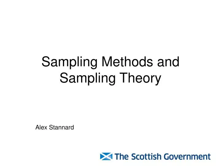 sampling methods and sampling theory