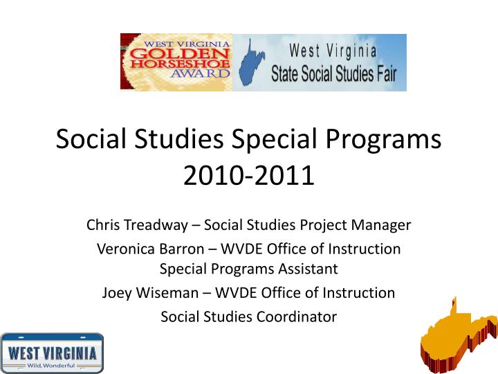 social studies special programs 2010 2011