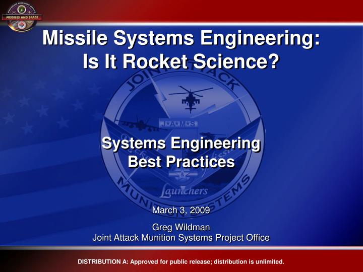 missile systems engineering is it rocket science systems engineering best practices