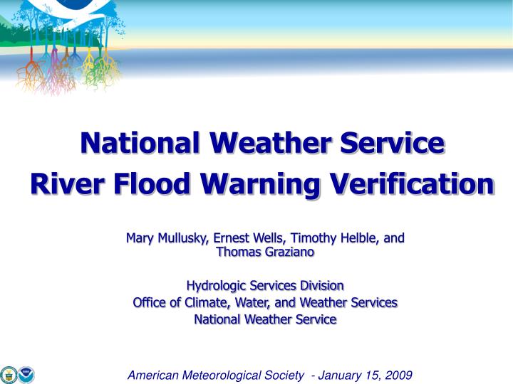 national weather service river flood warning verification